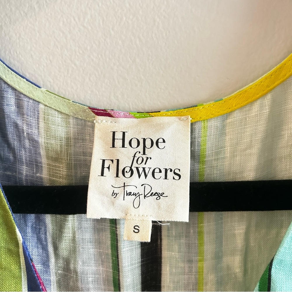 Anthropologie Hope for Flowers Tracy Reese Multi Color Tier ruffle linen dress - Picture 2 of 5